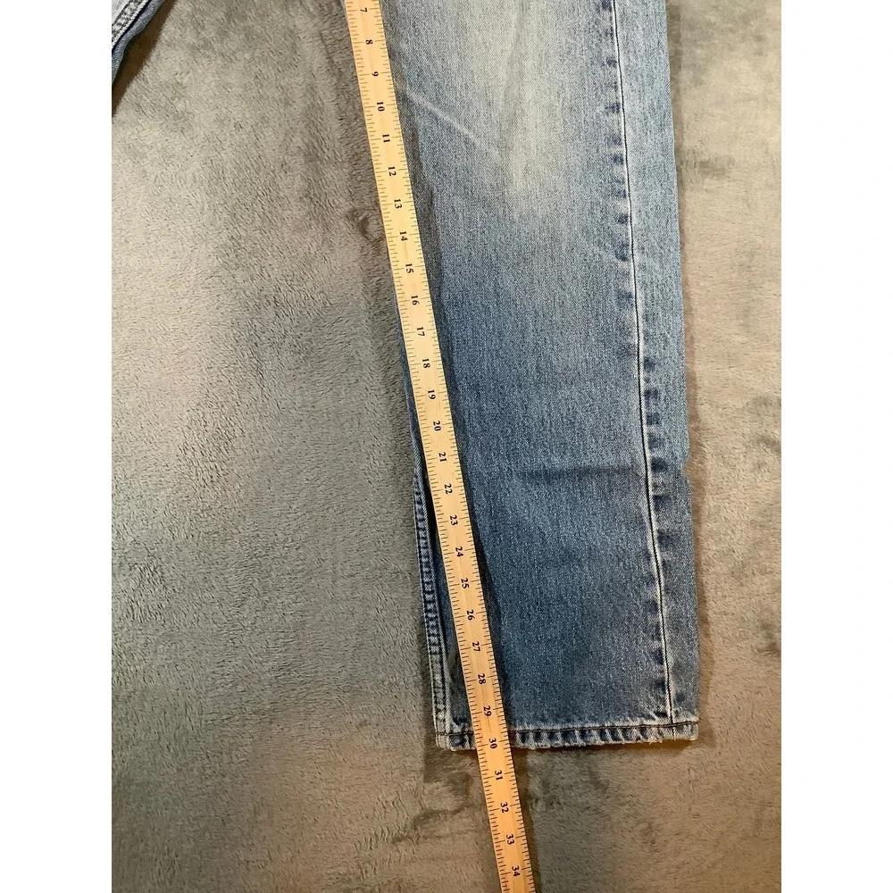 Levi's 505 Regular Fit Straight Leg Jeans Men's 36x32 Light Wash Denim